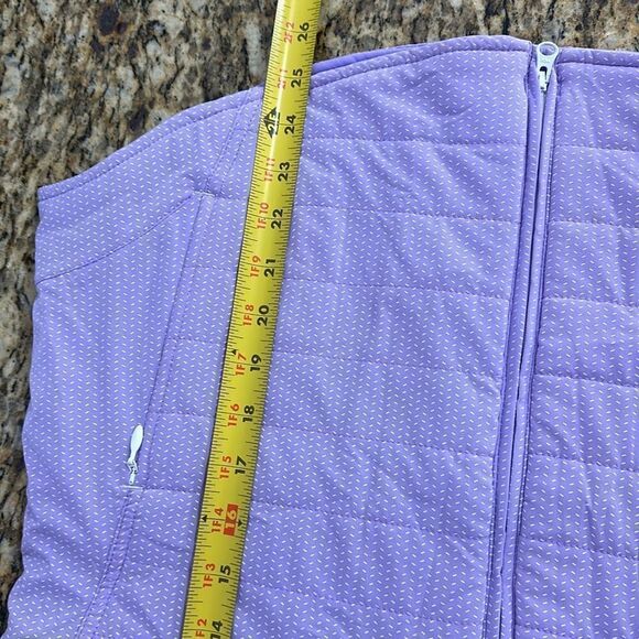 ❤️Last Chance Footjoy Purple Printed Insulated Full Zip Golf Vest Size M - Picture 7 of 7